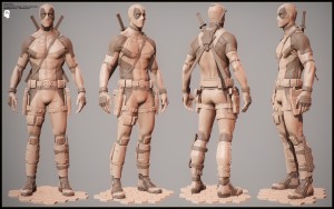 deadpool ZBrush skica