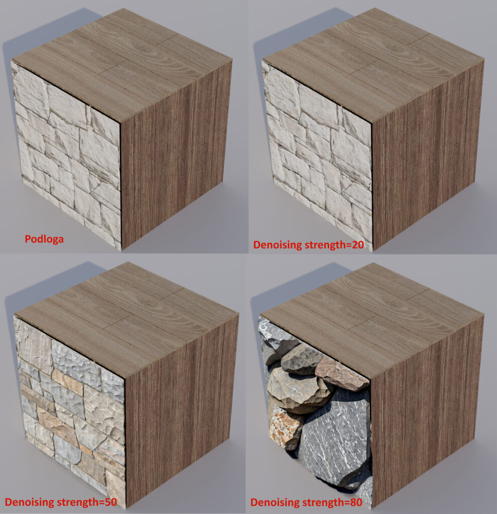 Selektivno unapređivanje rendera enterijera korišćenjem Stable Diffusion-a Faza II