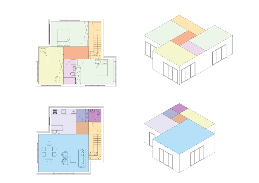 Modularni sistem stambenih jedinica – formiranje kompozicije kroz modularne prostorne jedinice – Faza III