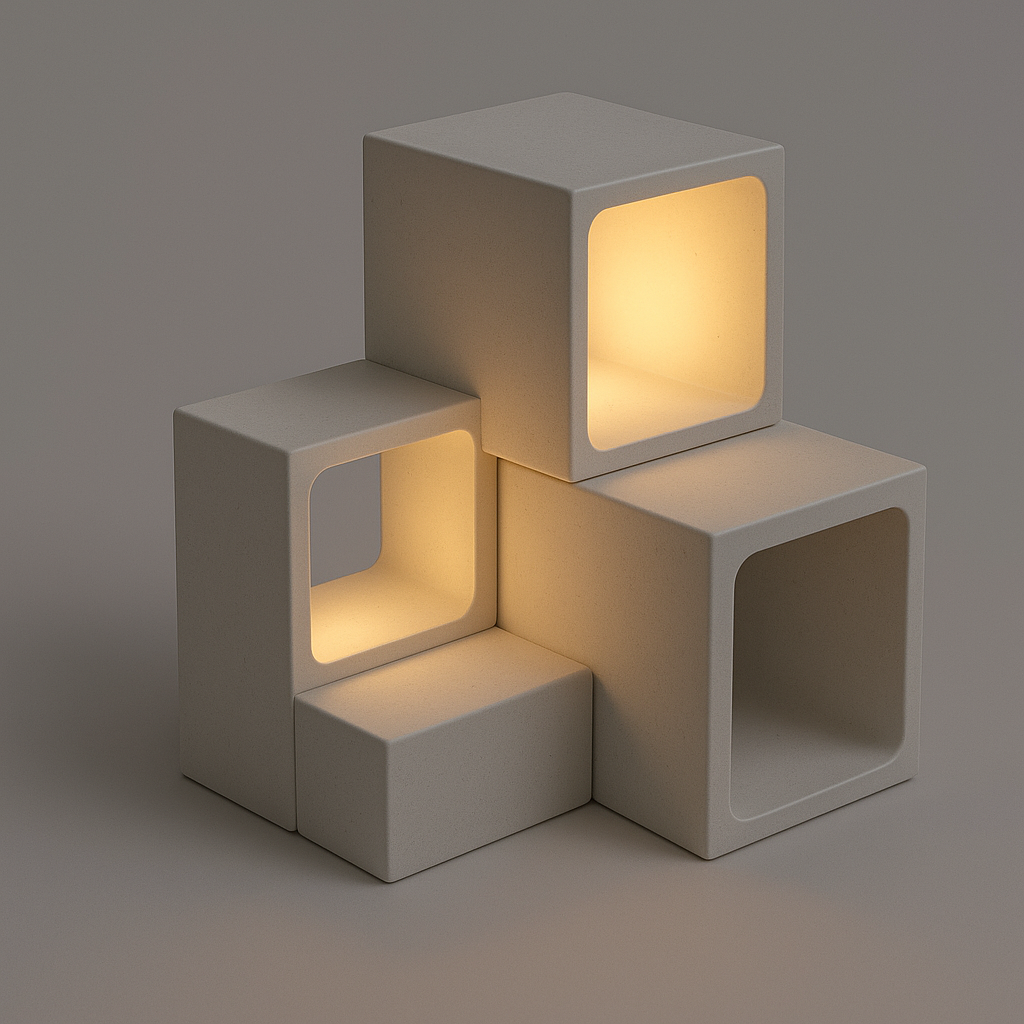 Puzzle lamp – svetlosni i zvučni difuzor – Faza I