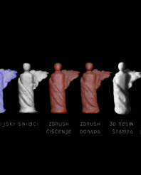 Faza III - 3D skeniranje i rekonstrukcija ručno modelovanih figura